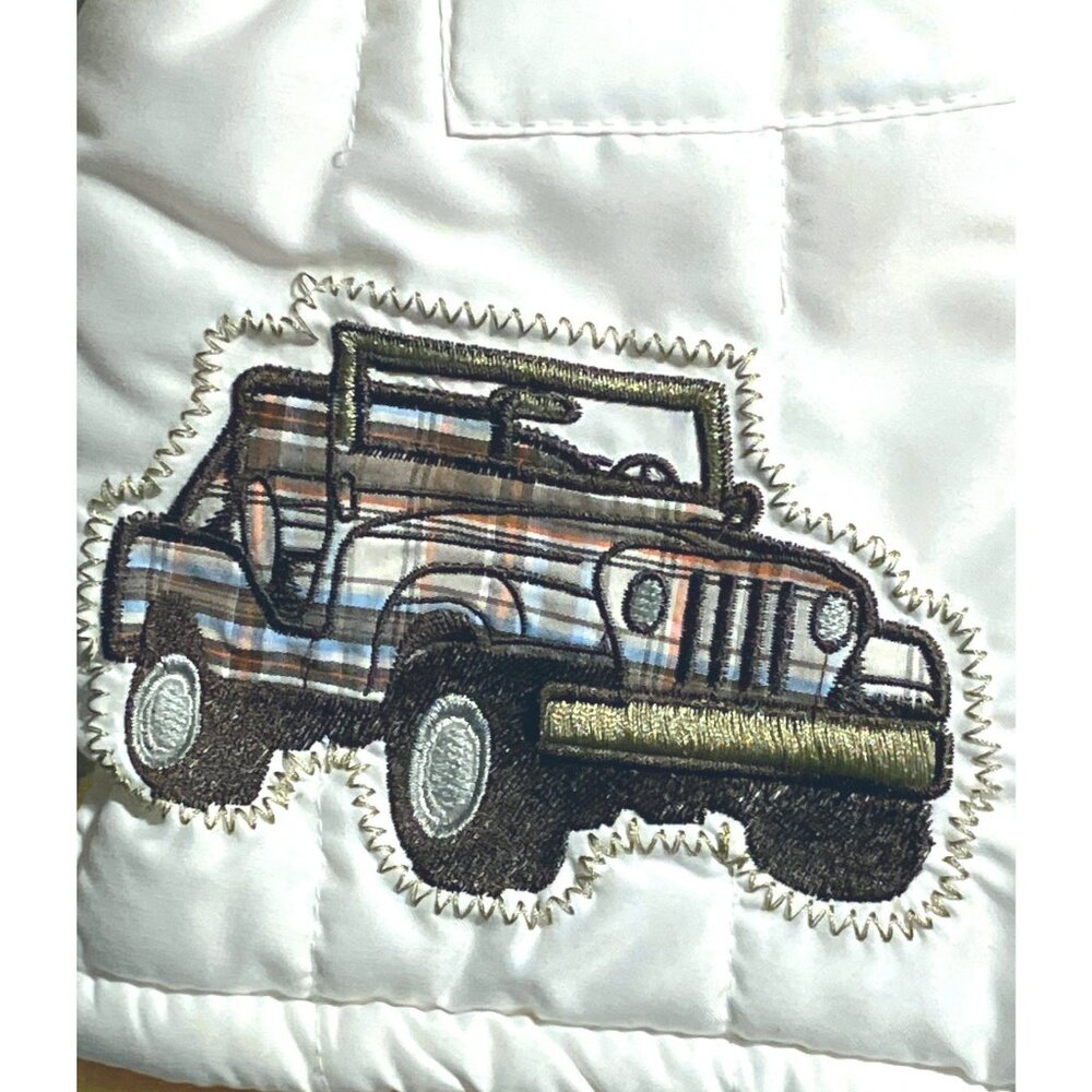 Little Rebels Off Road Outdoor Adventure Jeep Vest Kids White Quilted - Picture 7 of 11